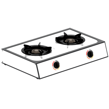 Render tabletop double burner stove with transparent background png