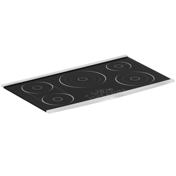 Render electric induction cooktop with transparent background png