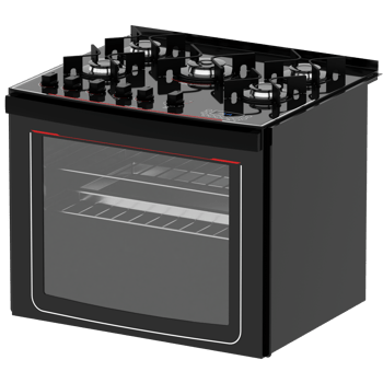 Render digital gas stove oven with transparent background png