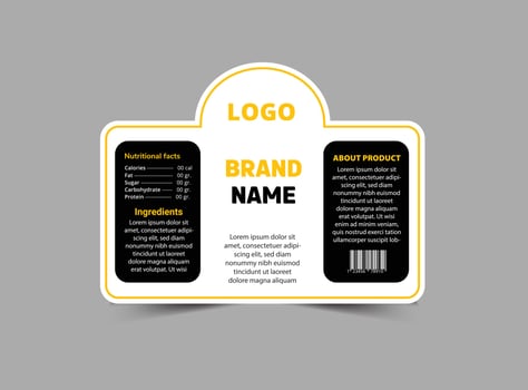 Bottle Label Brand Name Template Design Packaging Product Illustration vector
