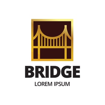 Bridge logo design template vector