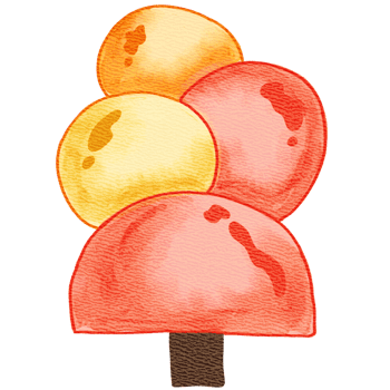 Watercolor Trees Clipart in orange and yellow png