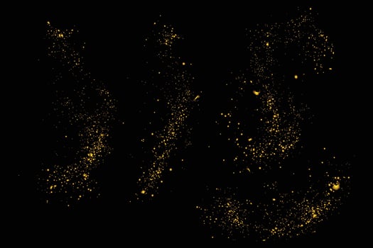 Glitter gold luxury stardust background set vector