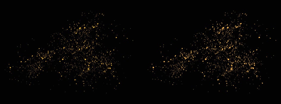 Shiny abstract glow shimmer dust gold glitter illustration background design. Gold glitter abstract golden dust template background design vector