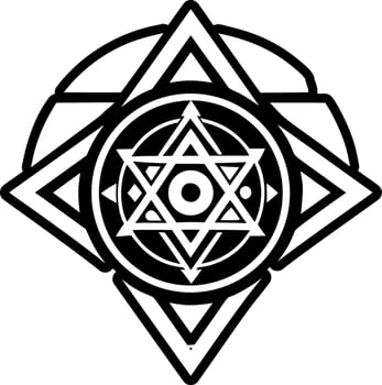 Sacred aura icon in solid style vector