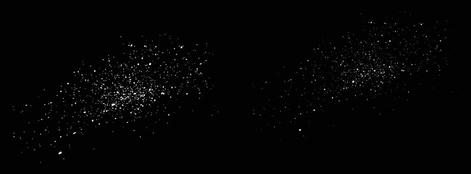 Realistic overlay snowfall snowflakes shapes background vector