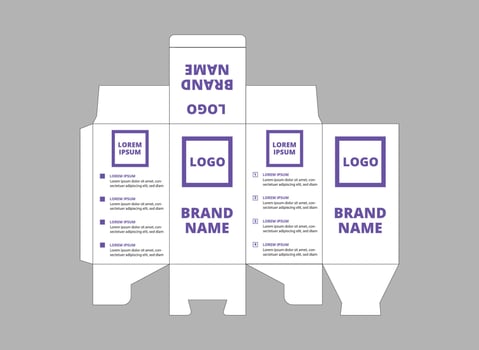 Packaging Template Design Product Purple With Logo Brand Name Product Illustration vector