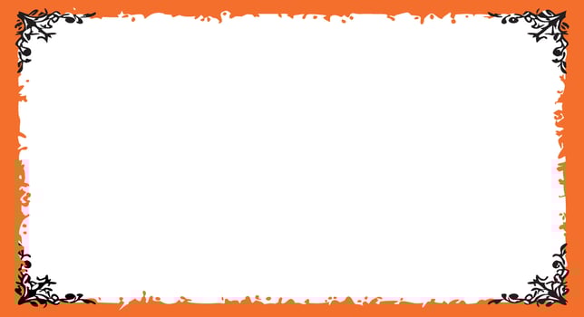 Halloween frame with black and orange border vector