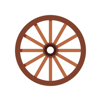 An antique wooden wheel from a pioneer hand cart vector