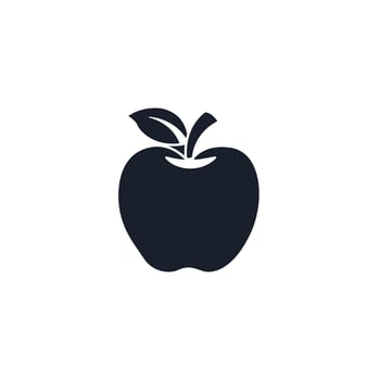 Apple Icon. Minimalist Fruit Design Isolated on White Background vector