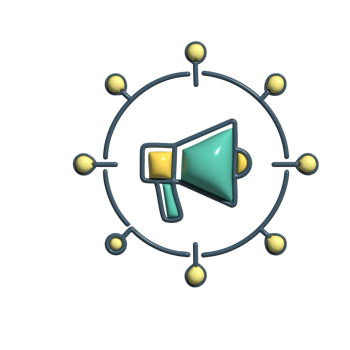Creative 3D Advertising Strategy Icons png