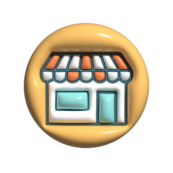 Adorable 3D Business Finance Marketplace Symbols png