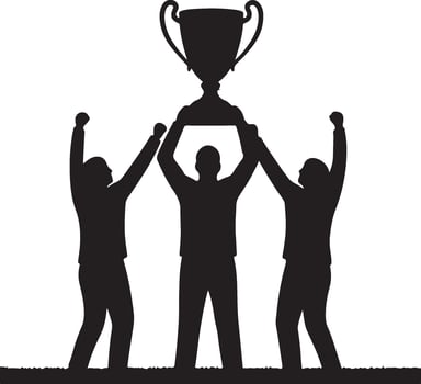 Team Victory Silhouette vector