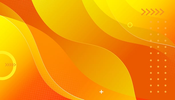 Abstract gradient orange and yellow business background template vector