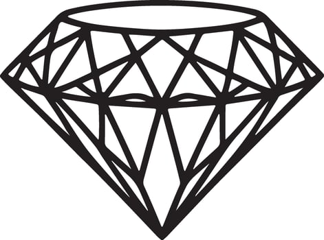 Geometric diamond design elegant sparkle illustration for luxury branding vector