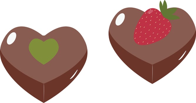 Sweet Chocolate Snack Illustration in Flat Design. vector