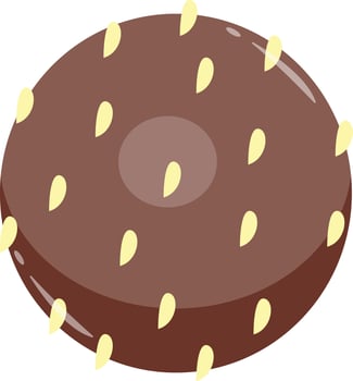 Sweet Chocolate Snack Illustration with Flat Design. vector