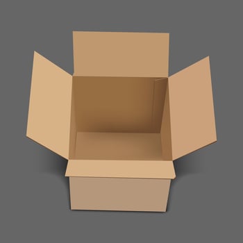 Paper box realistic for decoration vector