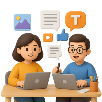 Engaging People Creating Content with AI Technology and Tools png