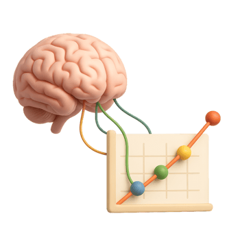 3D Brain Data Visualization with Simple Chart Elements png