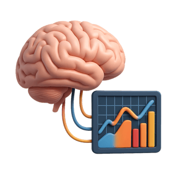 3D Brain Data Visualization for Simple Graphic Representation png