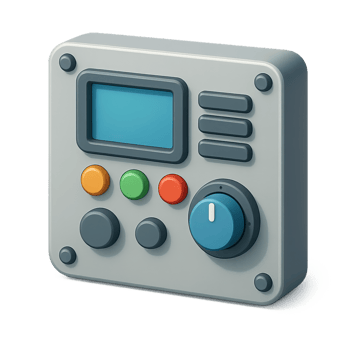 Simple Futuristic Control Panel Design in Modern Style png