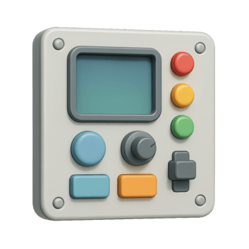 Simple Futuristic Control Panel Design for Modern Applications png