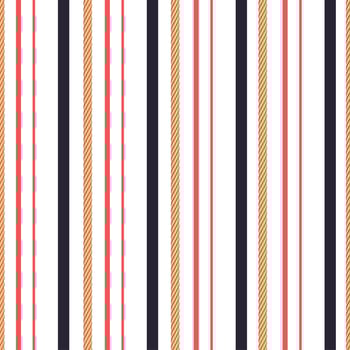 Rope seamless pattern with vertical stripe lines vector