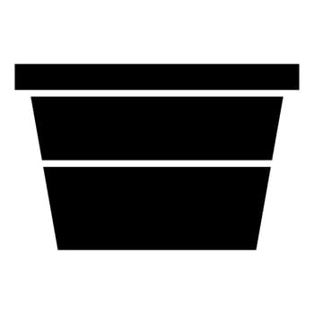 Plastic cup icon. Flat style black icon on white background. vector