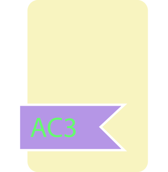 Ac3 File Format Icon Label Contour png