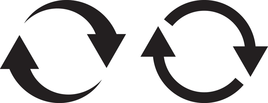 Circle arrow icon set. refresh reload arrow symbol vector