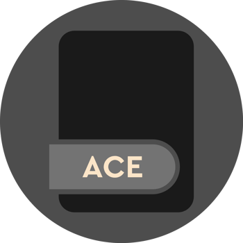 Ace File Format Icon Circular Shape png