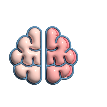 3D Cartoon Mind Brain Meditation Icons png