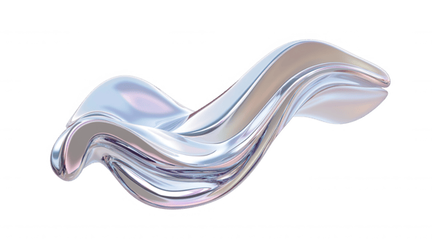3d icon Holographic fluid shape swirling and creating an abstract design, perfect for modern futuristic projects png