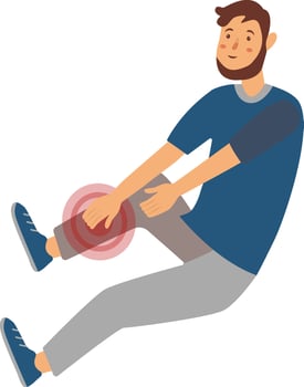 Illustration of Guy with Pain vector