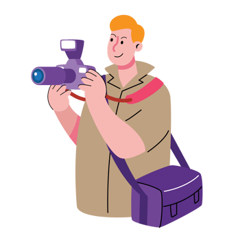 Photographer Holding a Camera png