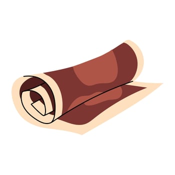 Historical map, rolled up. Archaeological finds, Excavations, finds of human life. It is suitable for scientific materials, museum projects, textbooks, topics on archeology, anthropology and history vector