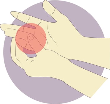 Pain on Hand and Leg Illustration vector
