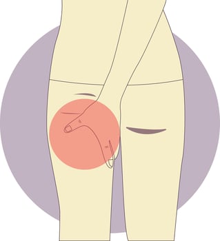 Pain on Hand and Leg Illustration with Flat Design vector