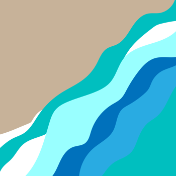 Abstract Ocean Shoreline Blue Wave Layers with Sand png