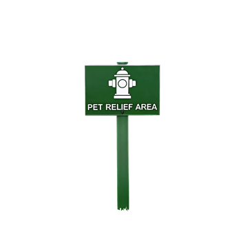 Pet relief area sign indicating designated spot for pets on transparent background png