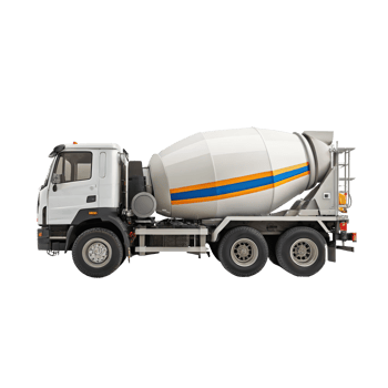 Concrete mixer truck isolated on transparent background png