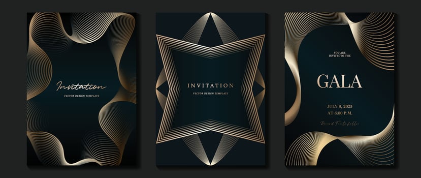 Elegant invitation designs for events vector