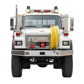 Wildland firefighting truck isolated on transparent background png