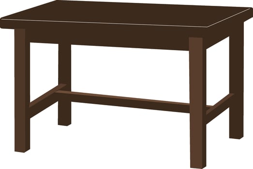 Illustration of a Minimalist Wooden Table with Simple Design vector