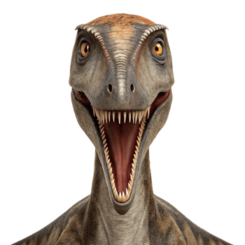 Dimorphodon, early pterosaur, opening its beak on transparent background png
