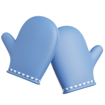 Kitchen Gloves 3d Illustration png
