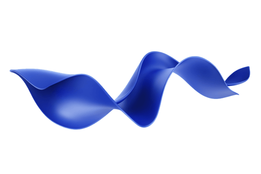 Abstract Blue Swirling Ribbon on Transparent Background png
