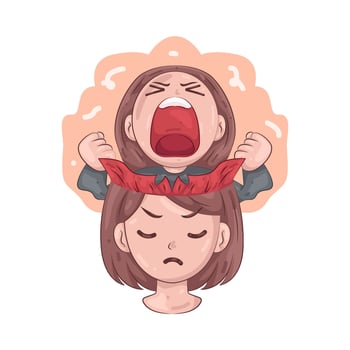 Illustration of inner screaming vector