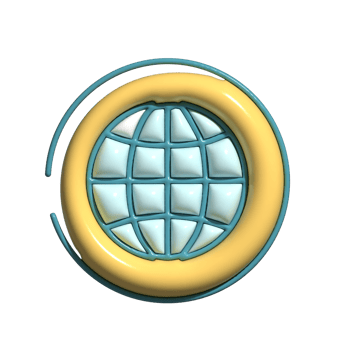 3D Cartoon Internet Web Connectivity Icons png